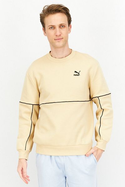 Puma Men Sportswear Fit Long Sleeves Training Sweatshirt, Beige