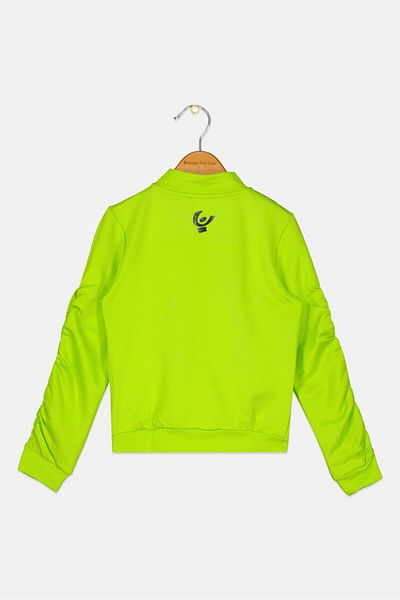 FREDDY Kids Girl Brand Logo Long Sleeves Sweatshirt, Lime