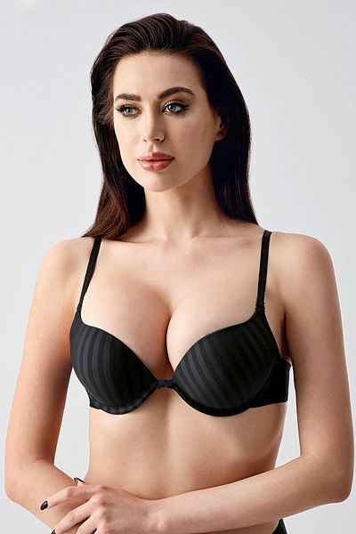 C&City Διπλό Push-Up σουτιέν C17036 Μαύρο