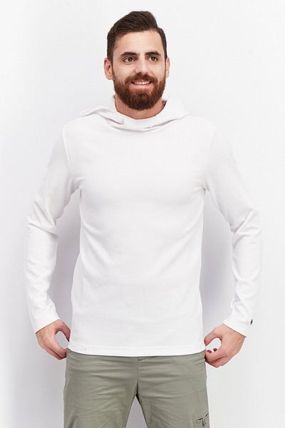 gaiam Men Sportswear Fit Long Sleeve Training Hoodie, White
