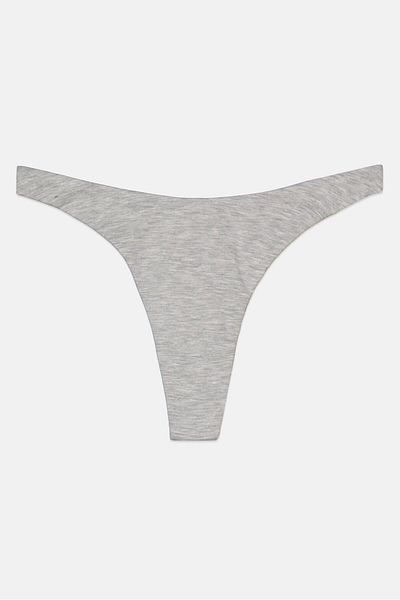 NA-KD Women Ovia Highleg String Underwear, Grey