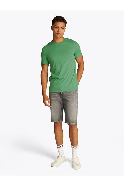 Tommy Hilfiger Men Coastal Green Htr Slim Crew Neck T-Shirt