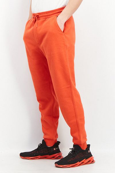 CELIO Men Drawstring Plain Pull On Sweatpant, Red
