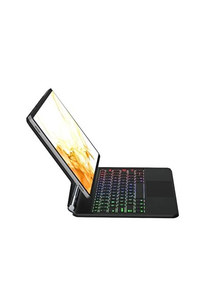 EHZ TEKNOLOJİ حافظة Galaxy Tab S9/s9fe/s10fe مقاس 10.9/11 بوصة متوافقة مع لوحة اللمس السحرية مع لوحة مفاتيح مضيئة