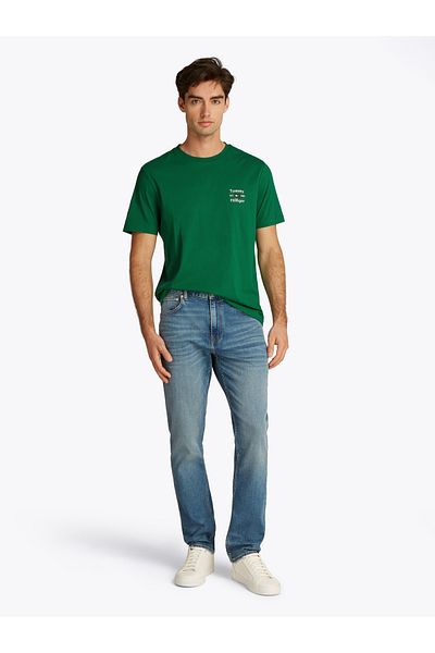 Tommy Hilfiger Tommy Hilfiger Men Nouveau Green Logo Crew Neck T-Shirt