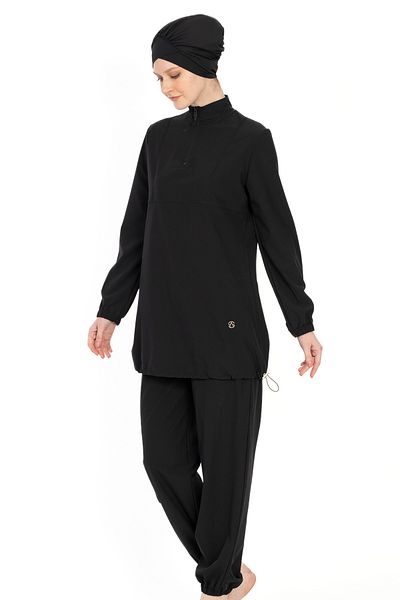 InStyle Closed 4 Piece Black Hijab Swimsuit 6057A
