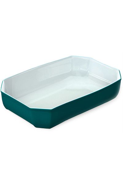 Pyrex طبق فرن مستطيل أخضر - 33x22x7 سم