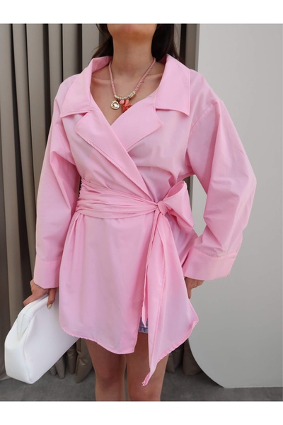 ESRAHELVACI Oversize Shirt with Wrap Tie