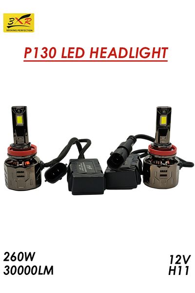 3XR P130 LED Headlight H11 260W 30000LM 12V Ultra Bright CANBUS Compatible Fog & Beam Light