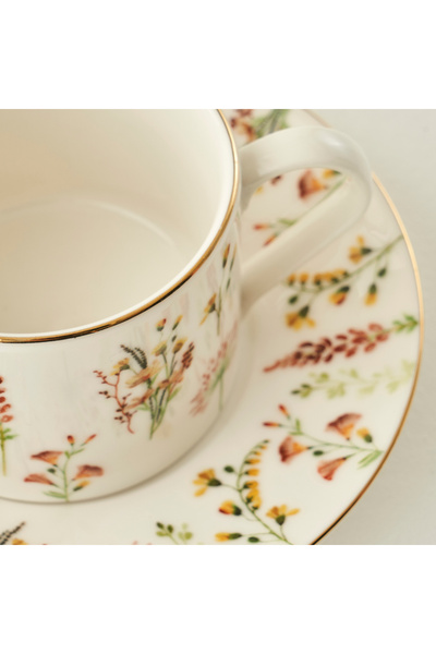 Bella Maison Flores Porselen 2'li Çay Fincanı Seti (180 cc)