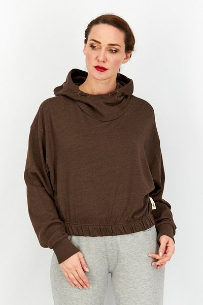adidas Women Sportswear Fit Cropped Sweatshirt, Brown