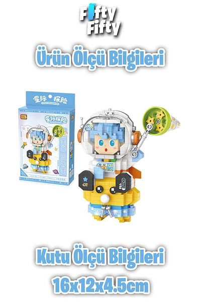 Vagonlife Blue Astronaut 390 Pieces Loz Micro Block Series Toy Set Fflz-8827