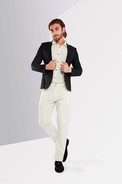 The Kooples Men Regular Fit Solid Formal Blazer, Black