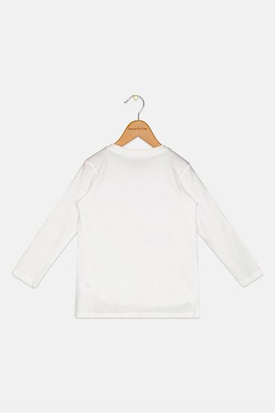 Chicco Toddlers Girl Graphic Print Tee, White Combo