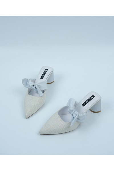 Milano حذاء BelleBows ذو الكعب العالي مصنوع من الجلد الطبيعي