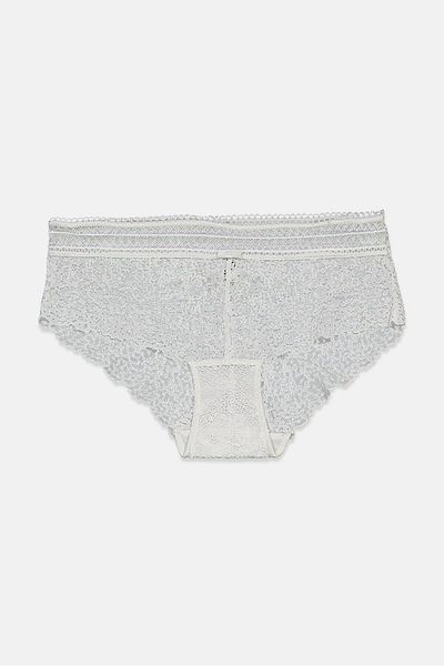 Etam Women Lace Sorbet Shorty Panty, White