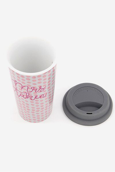 rosanna Commuter Mrs Taken Mug In A Gift Box, Grey And Pink Combo