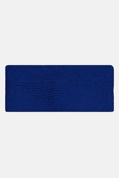 ZERO Women Twisted Knitted Scarves 11 H x 26 L cm, Blue