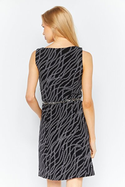 Michael Kors Women Allover Print Chain Mini Dress, Black