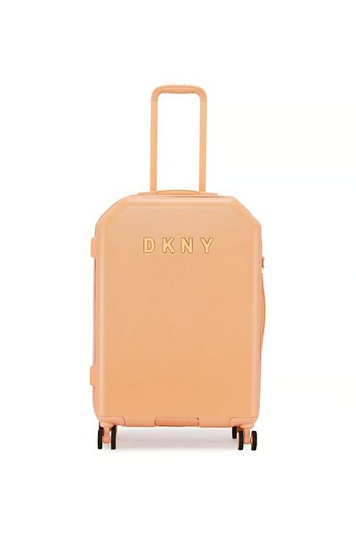 Dkny Allure Hardside Trolley Bag with 4 Spinner Wheels, ABS+PC Case Luggage with TSA Lock Color APRICOAT