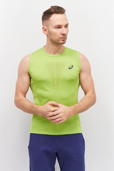 Asics Men Sportswear Fit Sleeveless Running Tank, Green