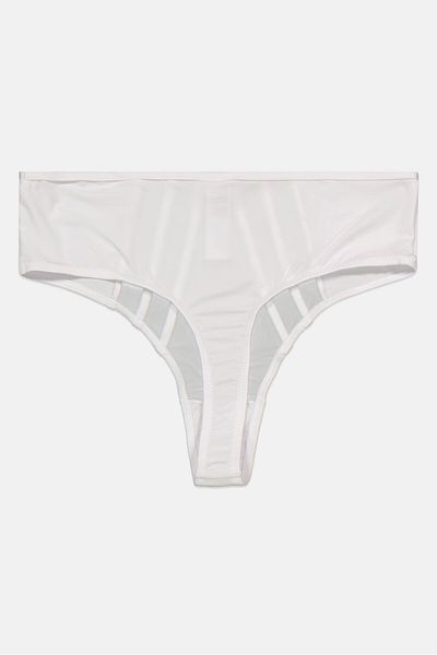 NA-KD Women Plain Pull On Thong Panties, White