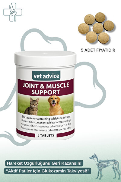 vet advice Kedi Ve Köpekler Için Glukozamin Içeren Eklem Ve Kas Destek Tablet...