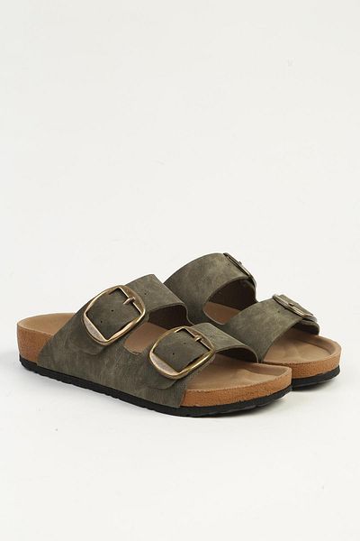 Pierre Cardin Χακί Γυναικείες Παντόφλες PC-7551