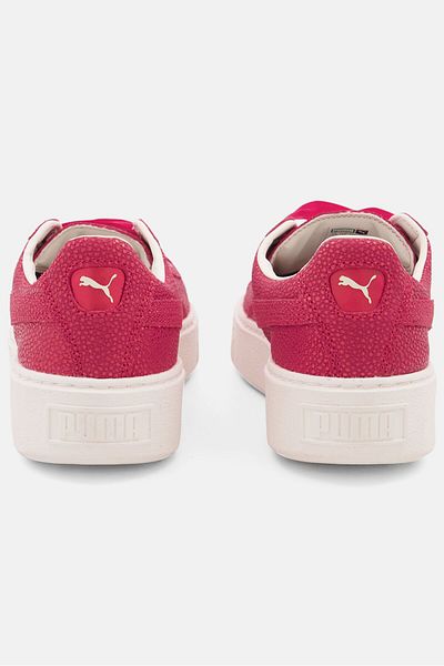 Puma Women Platform Lux Lace Up Outdoor Sports Shoes, Red