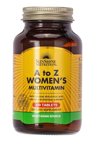 Sunshine Nutrition A To Z Women's Multivitamin 100 Tablets