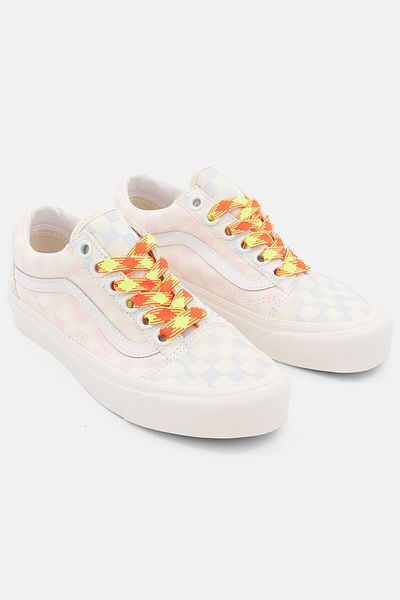 Vans Women Old Skool Lace Up Casual Shoes, Cream Combo