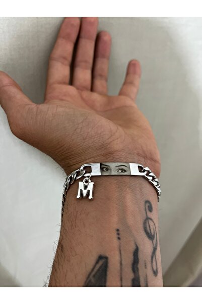 Çelik Göz Baskılı Çelik Bileklik - En Güzel Hediye