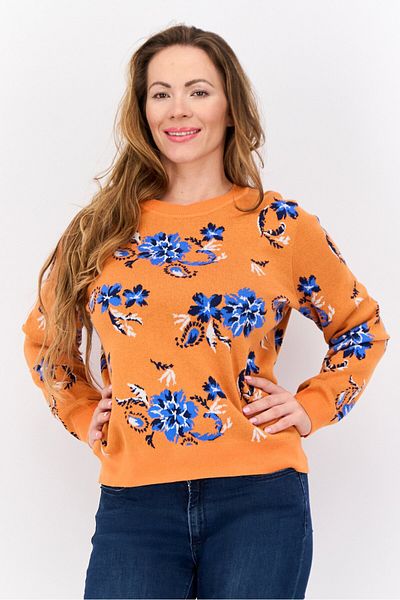Gant Women Crew Neck Floral Print Sweater, Multicolor
