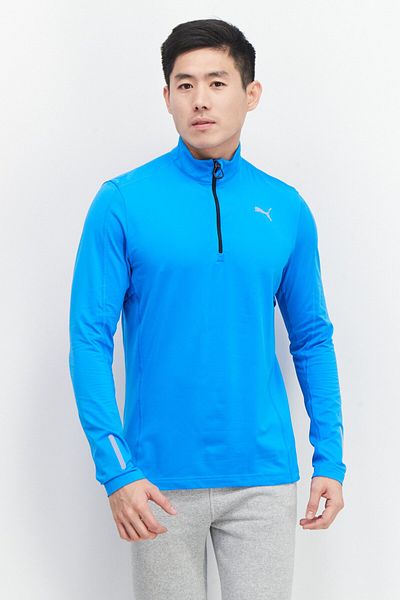 Puma Men Sportswear Fit Long Sleeve Training Sweatshirt, Blue