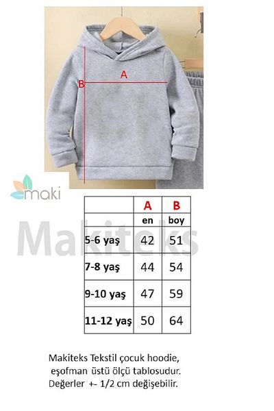 makiteks Girl's Seasonal Hooded Sweatshirt Hoodie 5 6 7 8 9 10 11 12 Years Hello Kitty Kuromi Moana