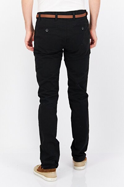 O'Neill Men Regular Fit Solid Belted Chino Pants, Black