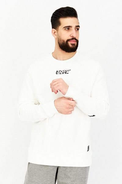 Puma x Nemen Men Crew Neck Brand Logo Long Sleeves Sweatshirt, White