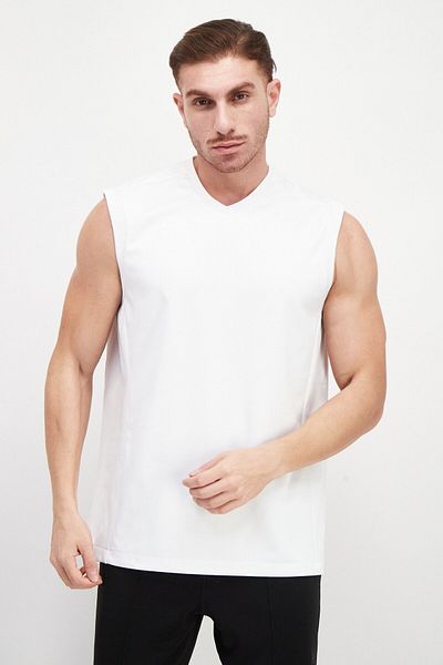 Castore Men Sportswear Fit Brand Logo Training Vest, White