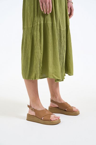 Louis Cardy Holly Tan Genuine Leather Women's Sandals