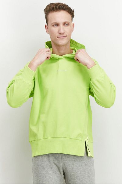 Calvin Klein Jeans Men Hooded Long Sleeve Sweatshirt, Neon Green
