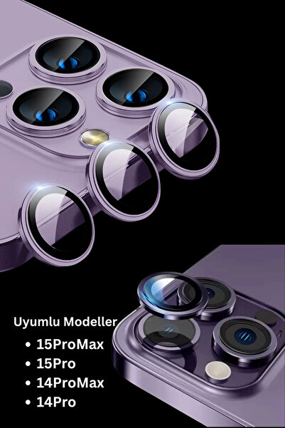PSGT Iphone 14 Pro Uyumlu Ve Iphone 14 Pro Max Uyumlu Metal Kamera Lens Koruyucu