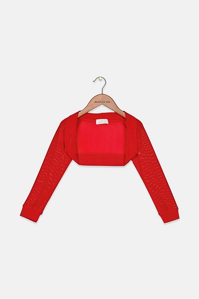 Fun & Fun Kids Girl Plain Shoulder Cover Top, Red