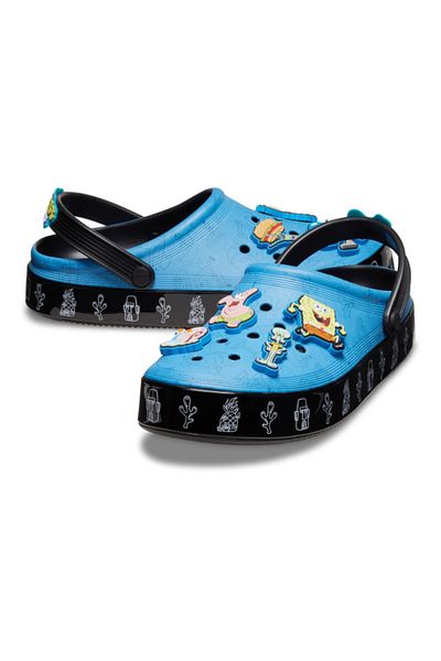 Crocs Spongebob Multi Off Court Clog Black - Black 43-44 Eu - M10/w12 Us