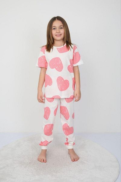 ZUZUNGA Set de pijamale pentru fetiță Pink Heart