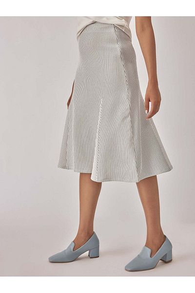 The Label Life White Godet Panel Skirt