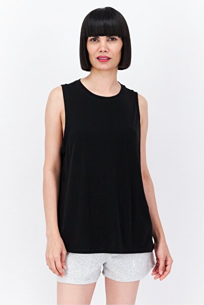 Calvin Klein قميص تدريب رياضي بدون أكمام للنساء، أسود