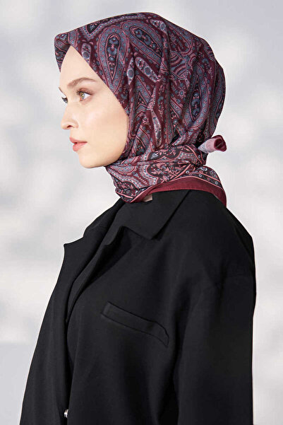 Madame Polo Daisy Linda Pattern Scarf - Claret Red