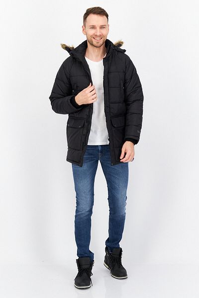 Trespass Men Solid Parka Jacket, Black