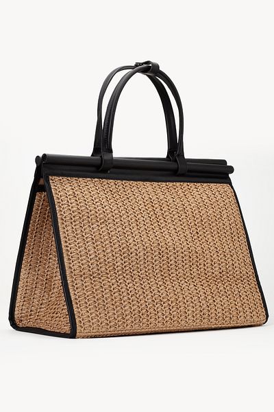 gio&mi Alina Raffia Paper Rope Straw Shoulder Bag