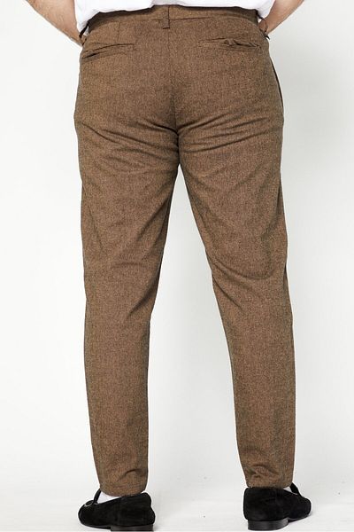 Sorbino Men Regular Fit Textured Chino Pant, Brown